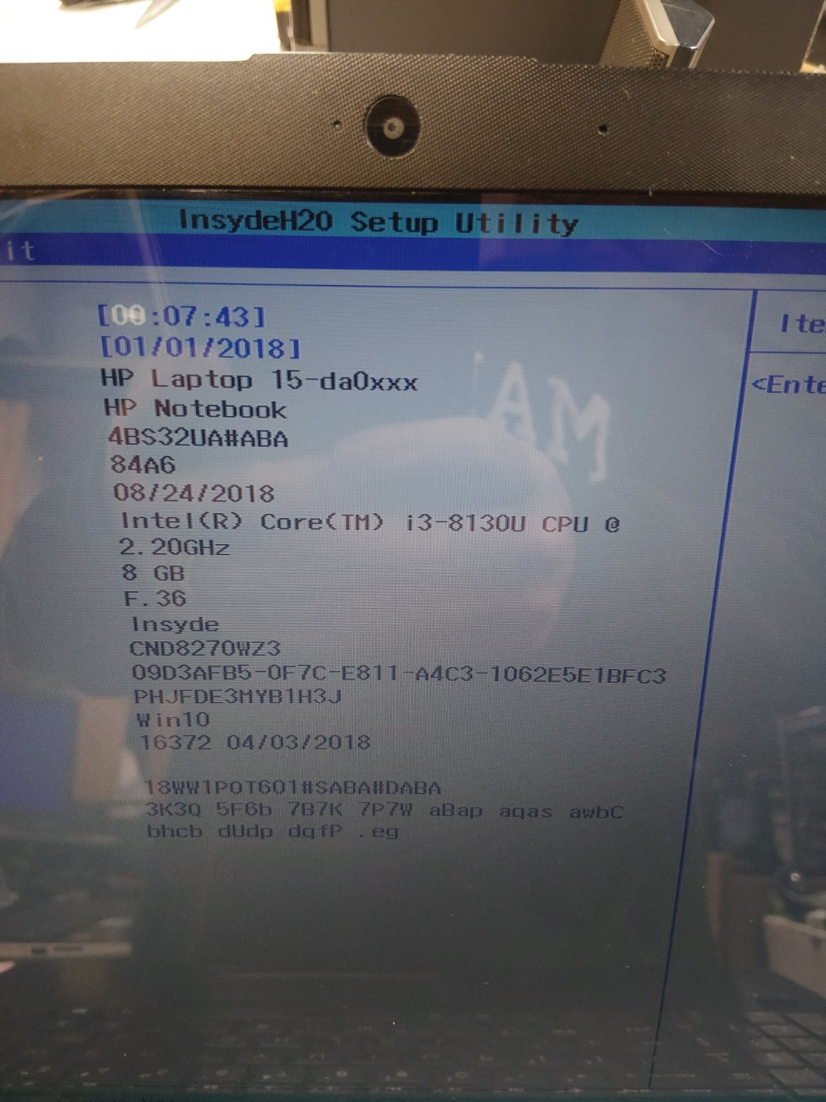 HP 15-DA0XXX AS IS | i3-8th gen #818 FREE SHIPPING gallery