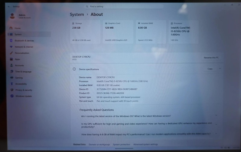 Lenovo MIIX 520-121KB 81CG Intel i5-8250U 1.60GHz 8GB RAM 256GB SSD gallery