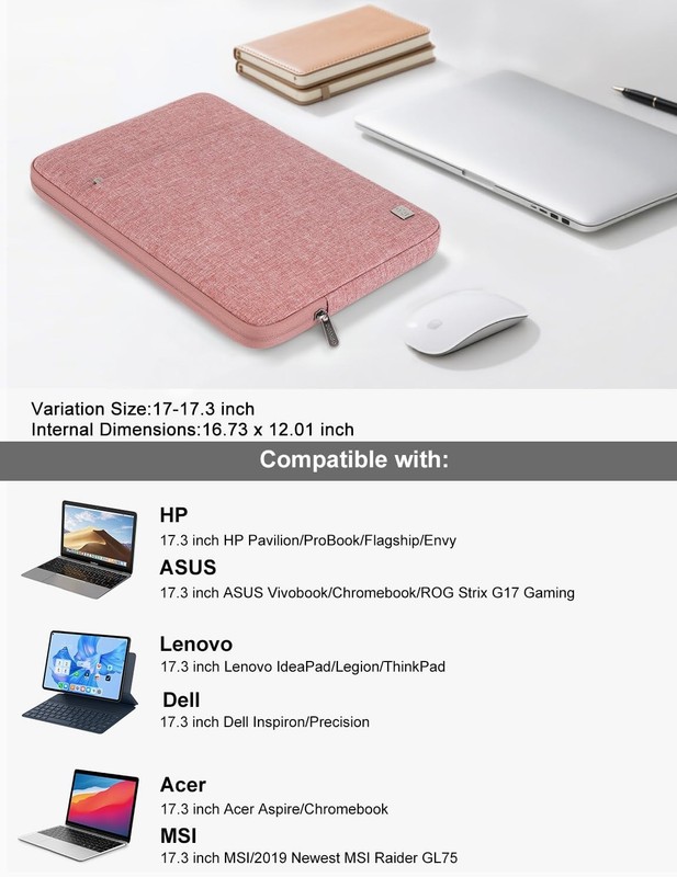 17 inch Laptop Sleeve Case Notebook Bag for Dell Inspiron/MSI GS73VR Stealth Pro gallery