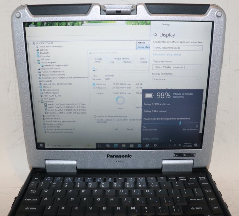 Panasonic ToughBook CF-31|Core i5@2.70 GHz|12GB RAM|256GBSSD|WIN10||Touch|WiFi gallery