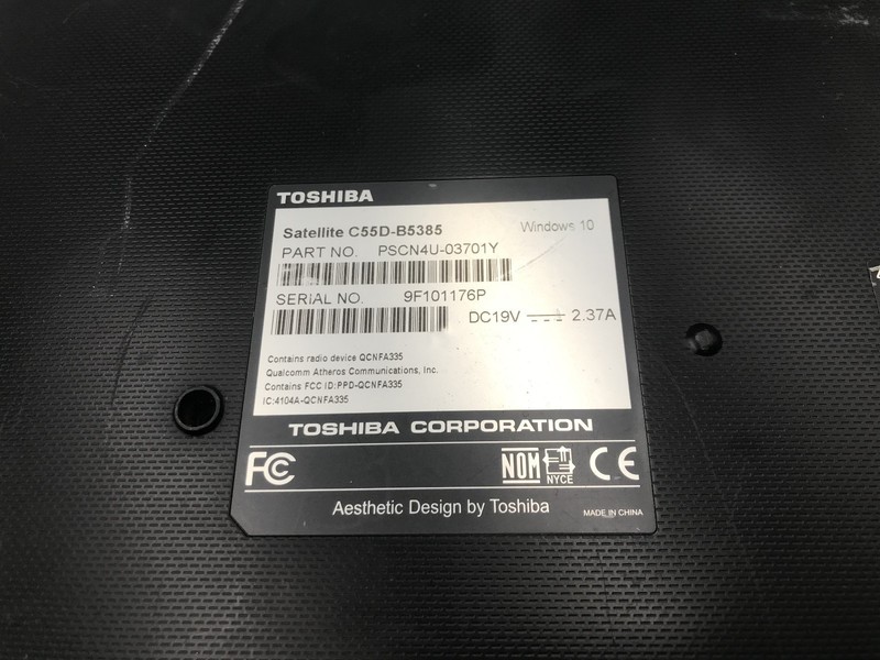 TOSHIBA SATELLITE C55D B5385 - BOOTS TO BIOS - AMD A8 6410 - 4GB RAM - READ - BB gallery