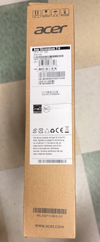 Acer Chromebook 714 14" (64GB eMMC, Intel Core i3 8th Gen. 3.40 GHz, 8GB) Laptop gallery