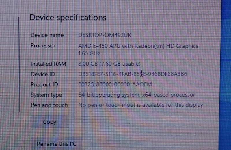 HP 2000 Notebook 320GB HDD Windows 10 Loaded 8GB Ram AMD E-450@1.65GHz CPU gallery