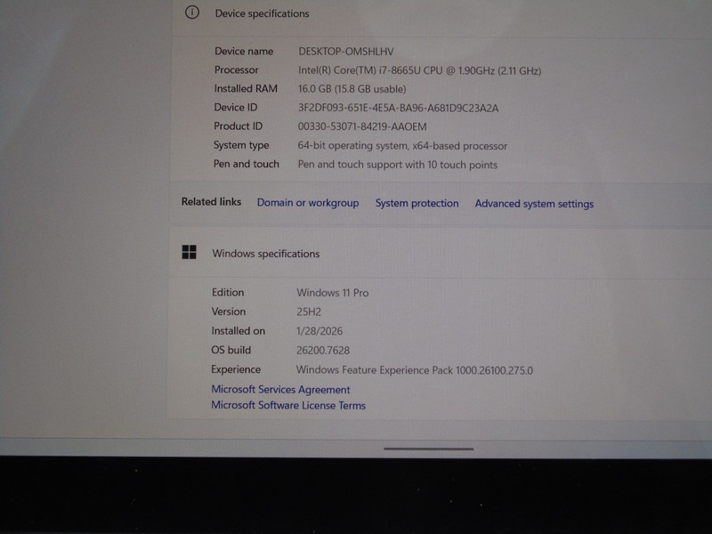 Dell Latitude 7210 2 in 1 i7-8665U Tablet Notebook Computer Touchscreen 12.25" gallery