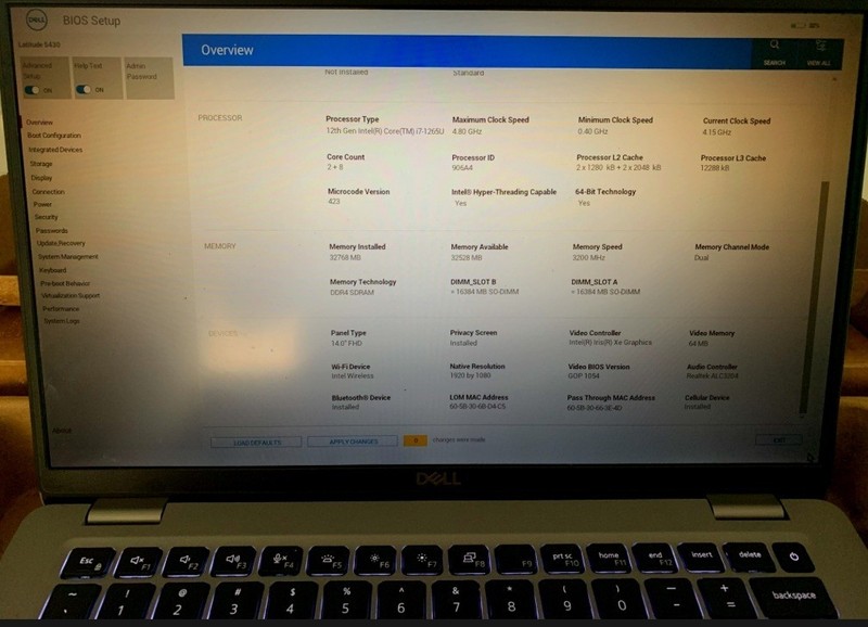 DELL LATITUDE 5430 LAPTOP 14" 512GB SSD i7-1265U 2.69GHz 32GB NO OS INSTALLED!!! gallery