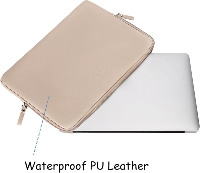 Laptop Sleeve Bag 13.3 inch Compatible with MacBook Air/Pro, PU Leather Case gallery