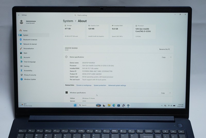 Lenovo IdeaPad 1i 15.6" FHD Touch Laptop i5-1235U 16GB 512GB SSD Abyss Blue gallery