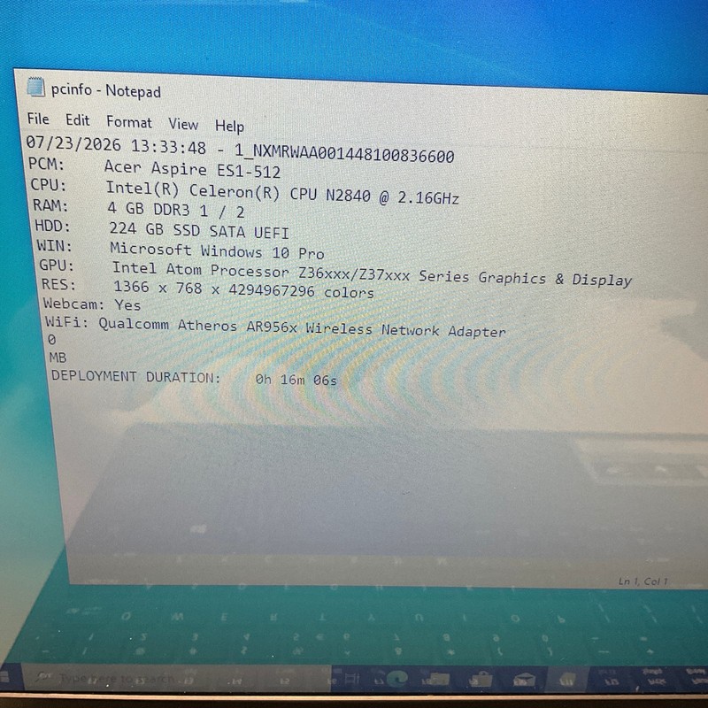 Acer Aspire ES1-512 Laptop Intel Celeron N2840 @ 2.16 GHz 4GB 240GB SSD Win 10 gallery