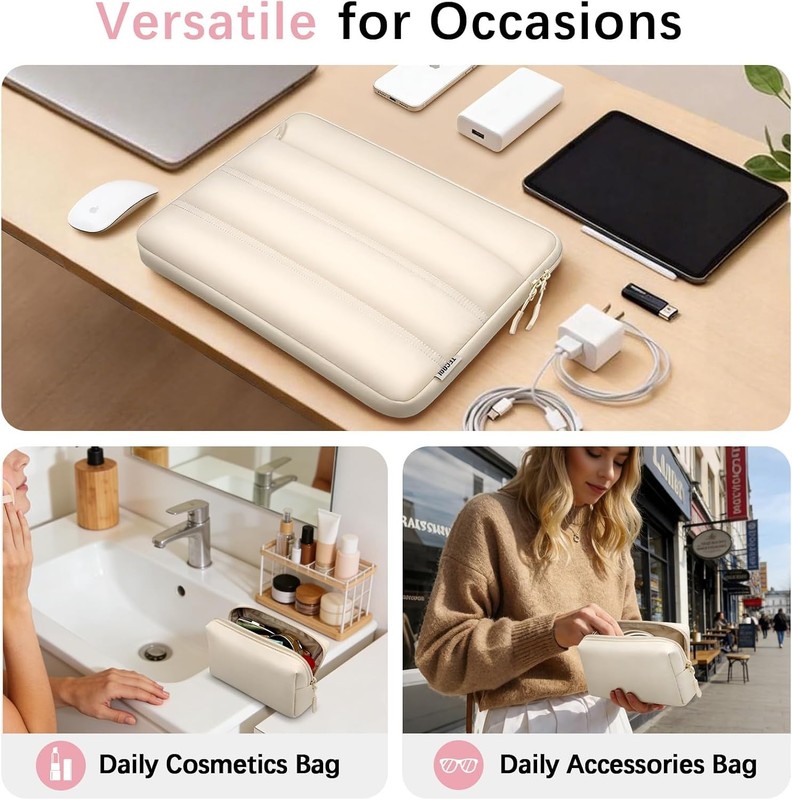 Sand Waterproof 13 Inch Laptop Sleeve for MacBook Air 13, Neo 13 & Pro 14 gallery