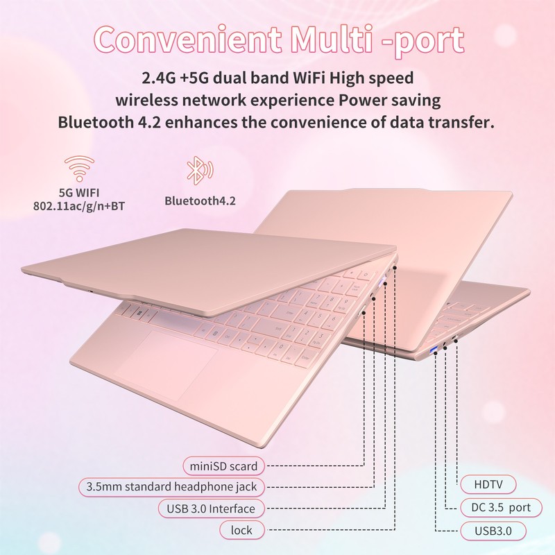 Brand New Business Laptop 14" FHD 4-Core N5095 16GB RAM 512GB SSD Win 11 Pro US gallery