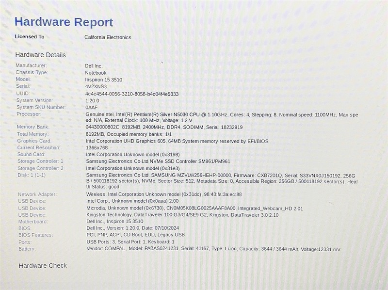 Dell Inspiron 3510 Laptop Pentium Silver N5030 1.1GHZ 15.6" HD 16GB 256GB Win 11 gallery