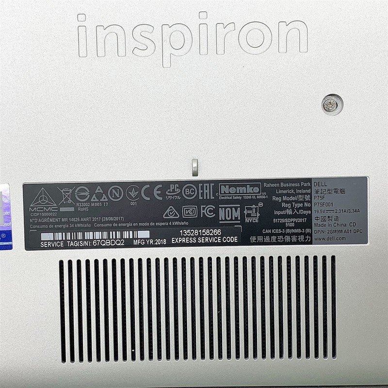 Dell Inspiron 5570 Laptop Intel Core i5 8250U 1.60GHZ 15.6" FHD 8GB NO HDD Parts gallery