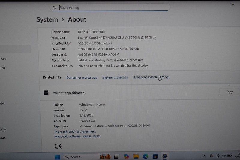 Lenovo Thinkpad T490 Quad Core i7-10510U 16GB RAM 512GB SSD Win11 GeForce MX250 gallery