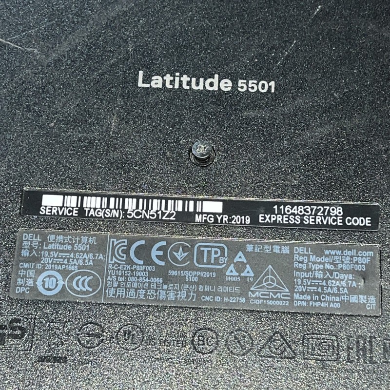DELL LATITUDE 5501 INTEL CORE I5-9400H 2.50GHZ 8GB RAM NO HD gallery
