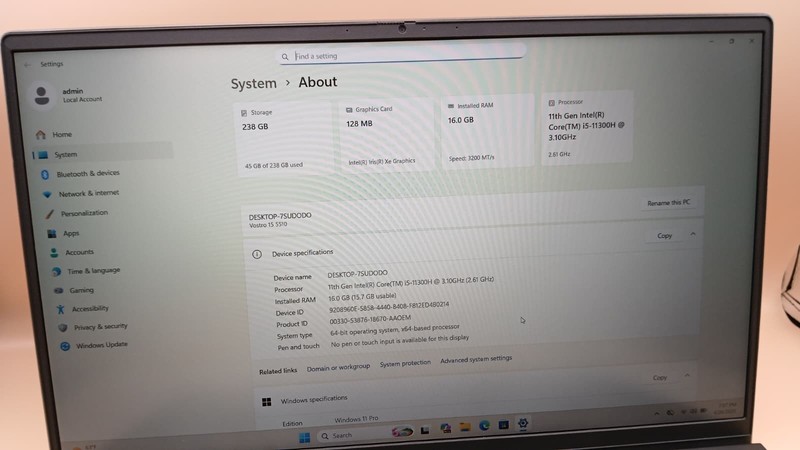 Dell Vostro 15 5510 15.6" Laptop i5-11300H 16GB RAM 256GB SSD Win11 Pro Tested gallery