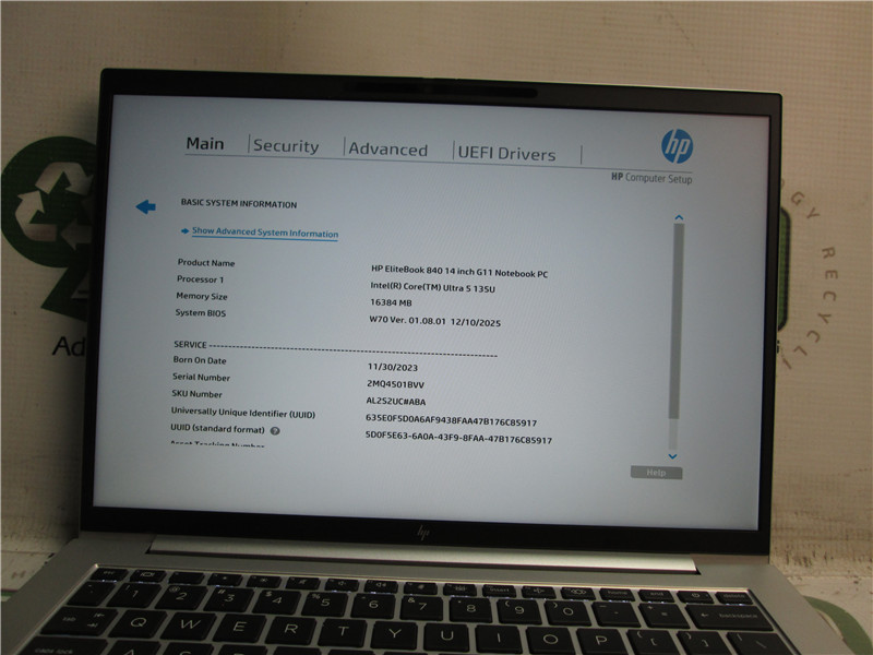 HP EliteBook 840 G11 Laptop Ultra 5-135U 16GB 512GB SSD Win11 Pro COA gallery