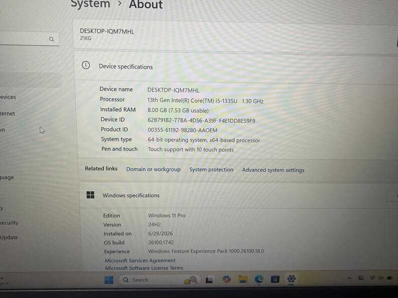 Lenovo Thinkbook 14 G8 IRL 14" FHD Touch Win11 Laptop i5 13th 8gb 512GB SSD gallery