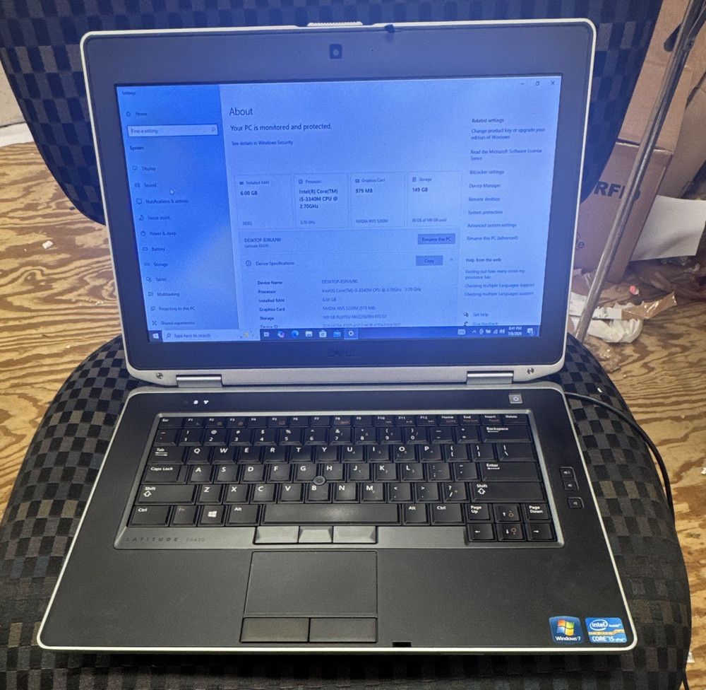 Dell Latitude E6430 14" i5-3340M 2.70GHz 6GB 160GB SSD Win 10 Black *READ*