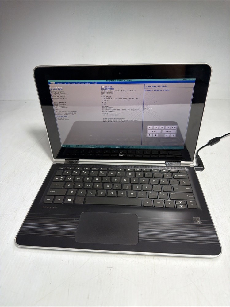 Hp Pavilion X360 M1 Convertible 11" Laptop Pentium N3710 4gb Ram No Drives Scrn
