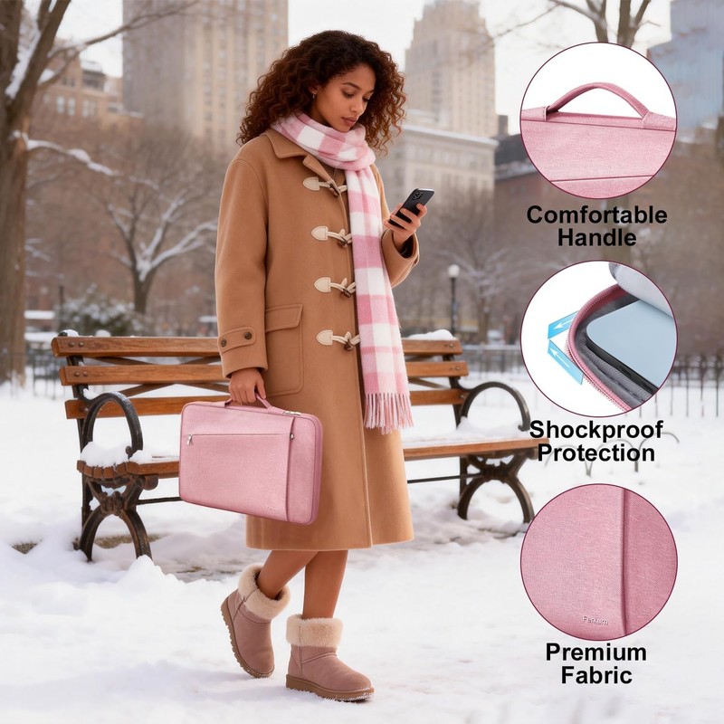 Laptop Case Sleeve for Men Women Chromebook Case 15.6 inch, Pink, MacBook Air/Pr gallery