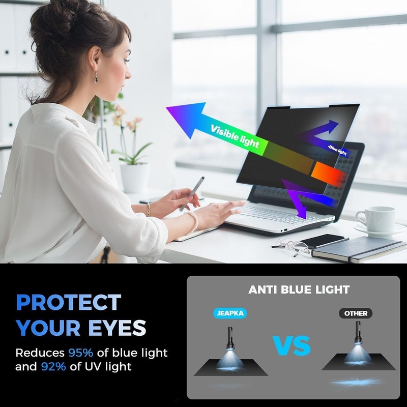 2Pack Magnetic Laptop Privacy Screen Filter 16 inch for 16:10 Widescreen Monitor gallery