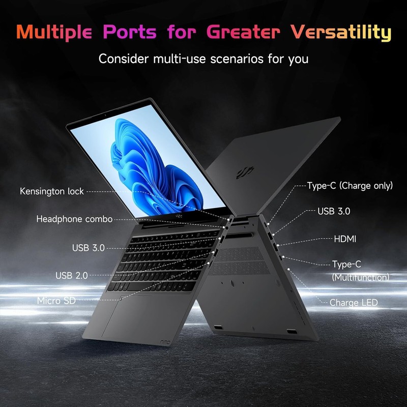 15.6-FHD-Laptop Student-Laptop, 8GB RAM 256GB SSD, Intel Pentium Quad-Core N100 gallery
