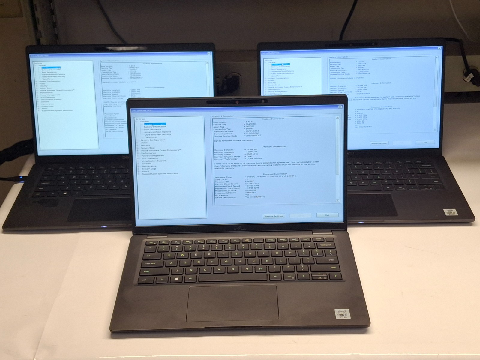 Lot of 3 Dell Latitude 7410 14" FHD Touchscreen Intel Core i7-10610U 16GB No SSD gallery
