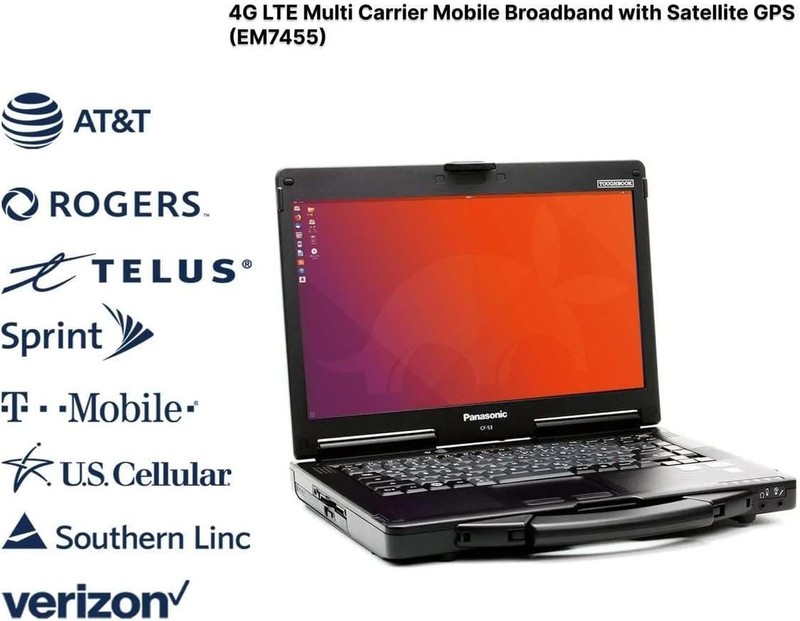 Panasonic Toughbook CF-53 MK4 Touch i5-4310U, 8GB 512GB, 4G LTE, Linux Ubuntu OS gallery