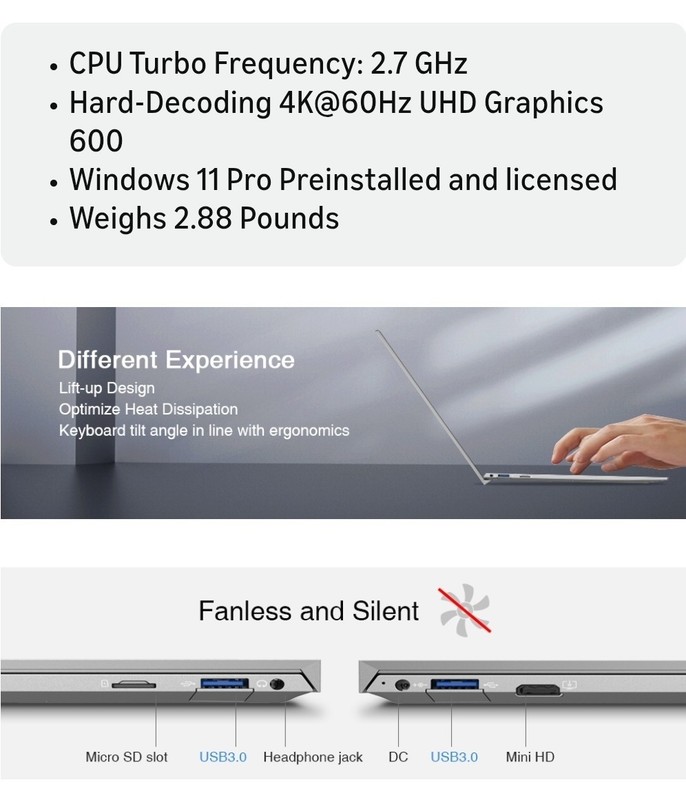 Coolby 2023 Windows 11 Laptop Computer 14.1 inch Notebook PC with Intel J4005... gallery