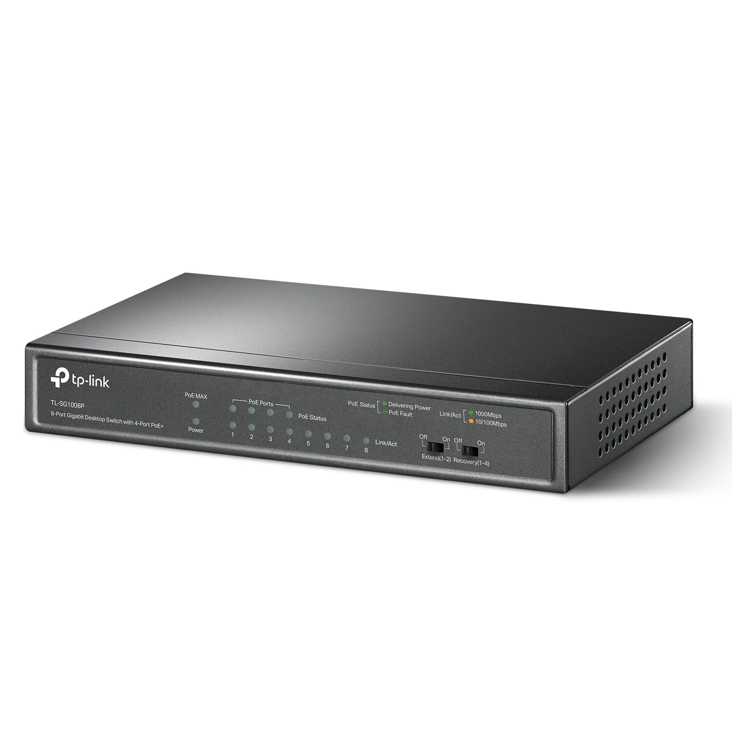 8 Port Gigabit Switch with 4 PoE Ports Power Over Ethernet Desktop Wall Mount gallery