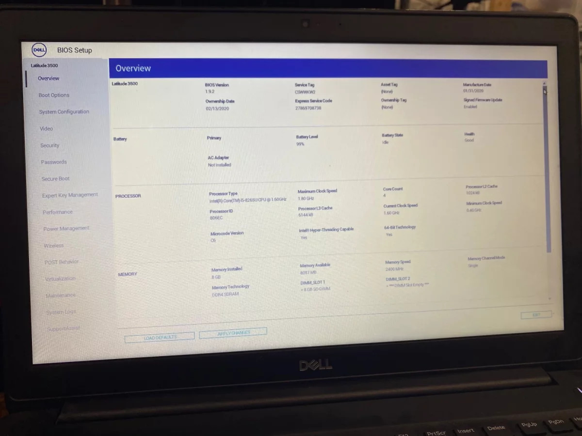 Lot of 2 Dell Latitude 3500 Laptops, i5-8265U, 8GB RAM, 128GB NVMe, ALL POST gallery