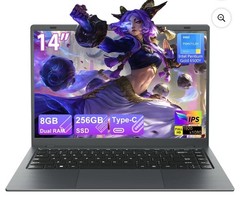 RNRU0 Laptop 14-inch Windows 11, 8GB RAM, 256GB SSD