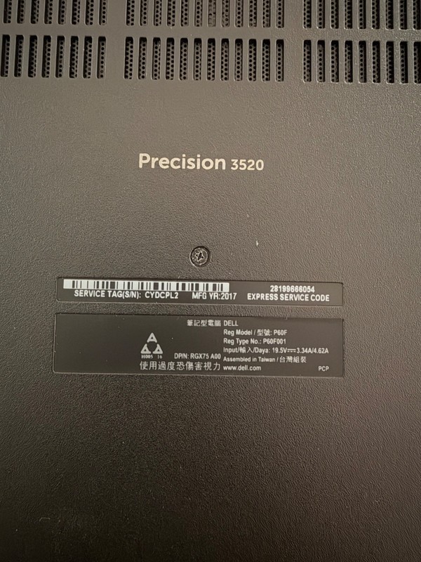 Dell Precision 3520 IntelCore i5-7440HQ @ 2.8 GHz gallery