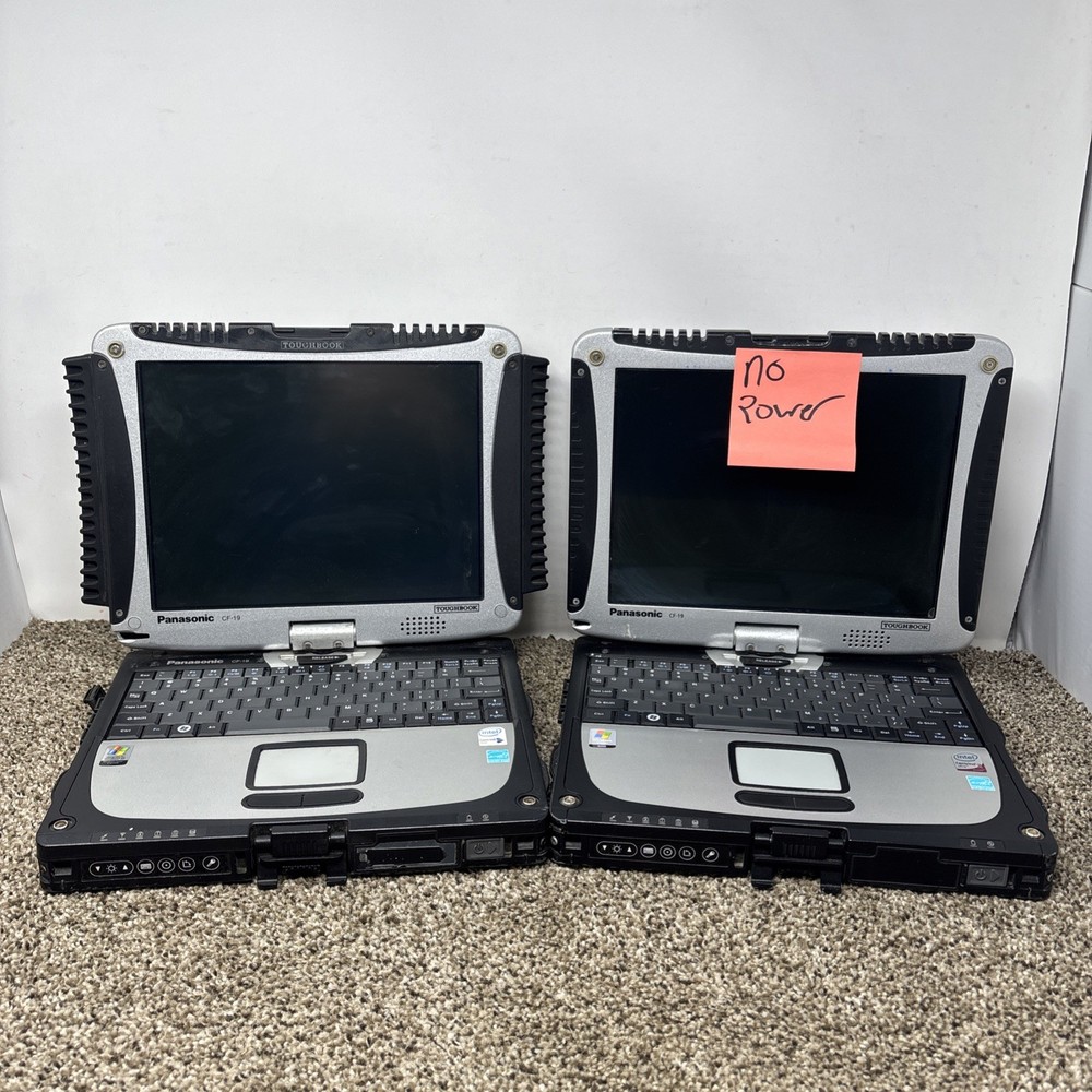 Panasonic Toughbook CF-19 Mk1 LOT OF 2 AS IS FOR PARTS OR REPAIR