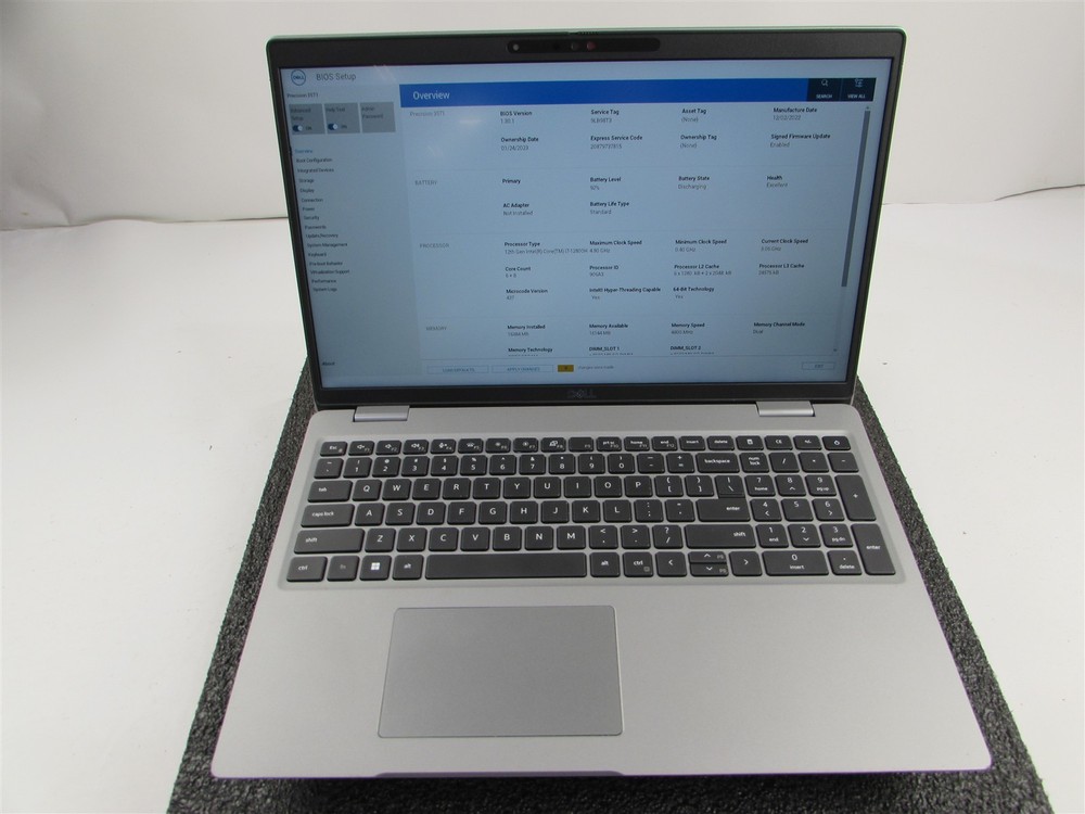 DELL PRECISION 3571 1920X1080 FHD CORE I7-12800H 512GB 16GB RAM T600 NO O.S