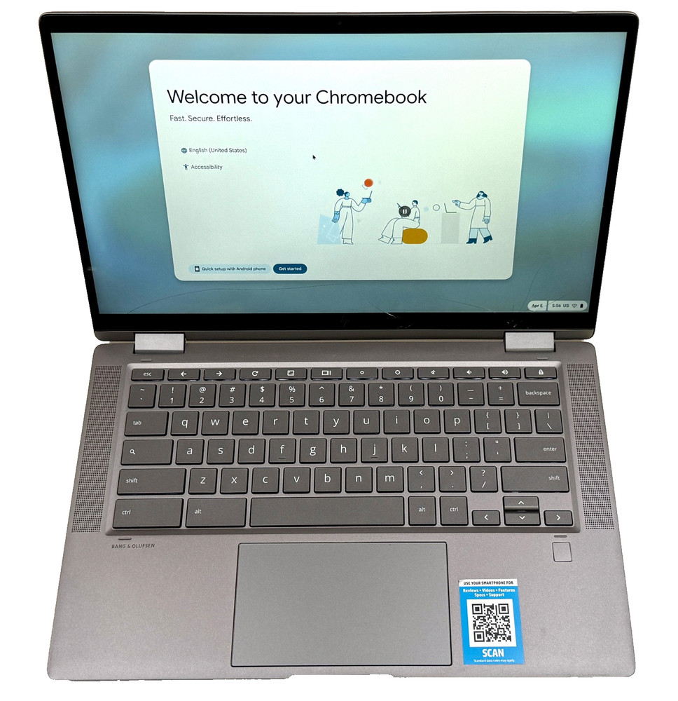HP Chromebook x360 14c-ca0053dx 14" 2.1GHz i3-10110U 8GB RAM 64GB eMMC SSD READ