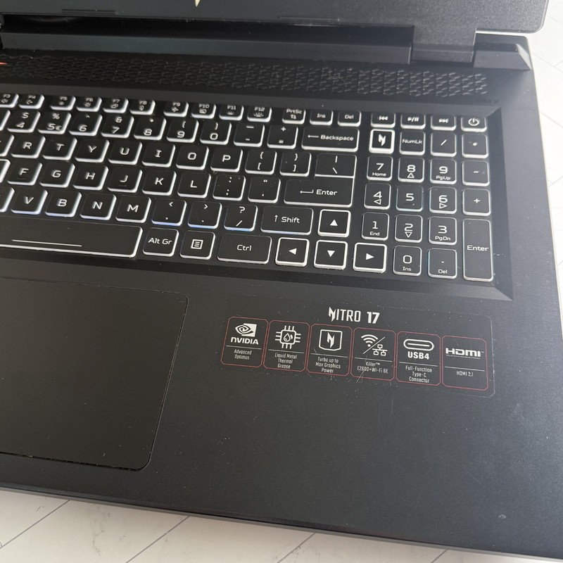Acer Nitro 17 AN17-41 Ryzen 7 7735HS 3.2GHz 16GB 1TB SSD GeForce RTX 4050 #H962 gallery