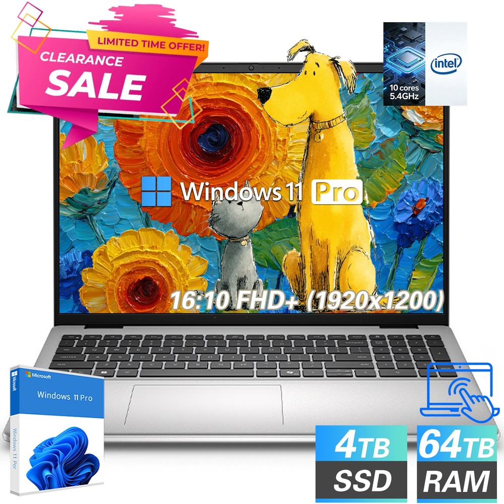 Dell Laptop 16" FHD Touch Core 7 150U Copilot+ UPTO 64GB RAM 4TB SSD Windows Pro