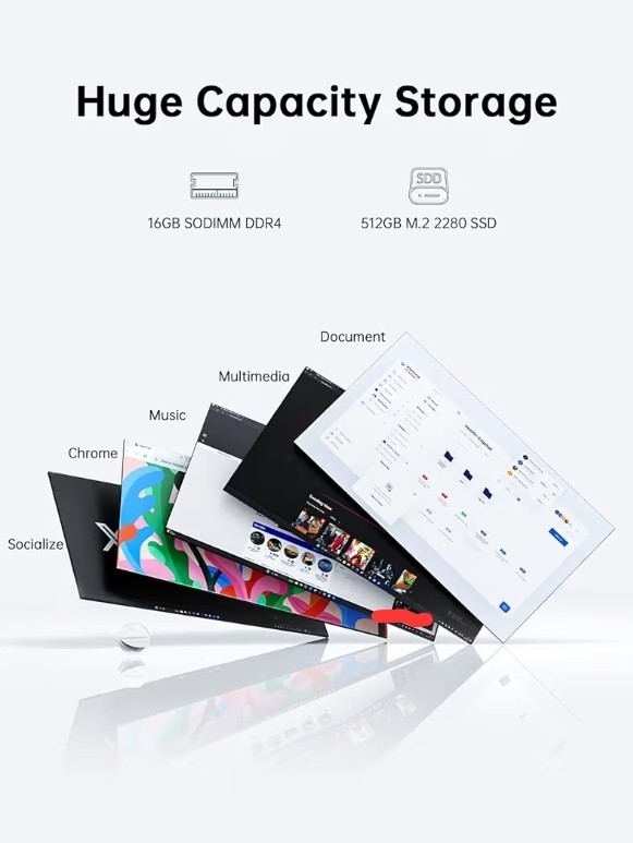 ACEMAGIC AX16 15.6 in (512GB SSD, Intel Alder Lake N95, 1.7GHz, 16GB RAM) Laptop gallery
