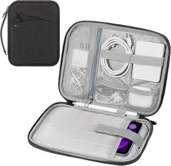 Sleeve for 7-8 Inch Tablet, Padded Protective Travel Bag with Handle, Black & Gr