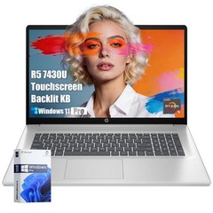 HP 17 Touch Laptop Computer AMD Ryzen 5 7430U Backlit upto 64GB RAM 2TB SSD W11P