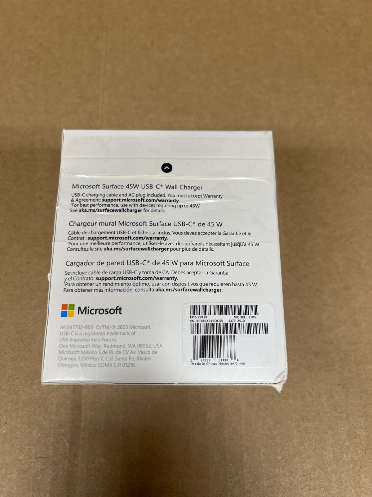 Microsoft - Surface 45W USB-C Wall Charger - Black gallery