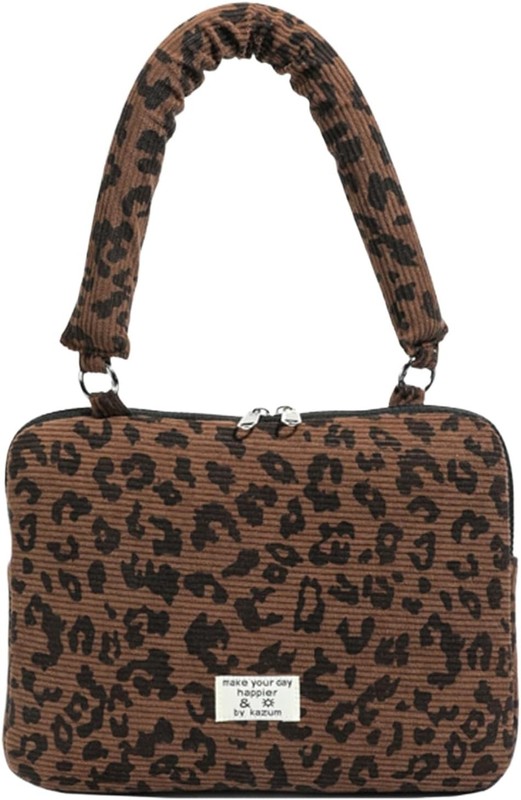 Leopard Puffy Laptop Sleeve 11,13,15 Inch Cheetah Print Quilted Laptop Case gallery