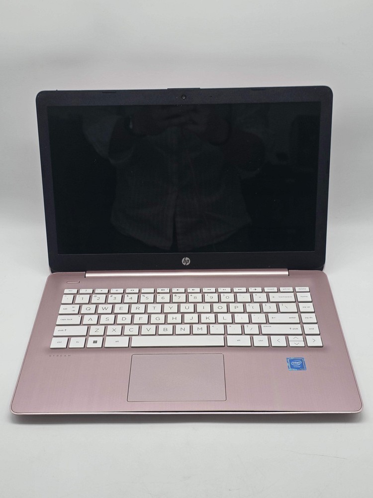 HP Stream 14-cb172wm 64GB Pink Laptop w/ Charger Parts Only (Broken) - Bad Scree