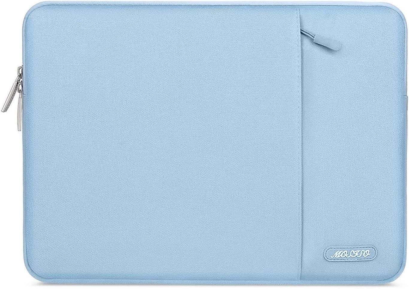 Sleeve for 15-15.6 inch Laptop, Polyester Vertical Bag with Pocket, Air Blue gallery