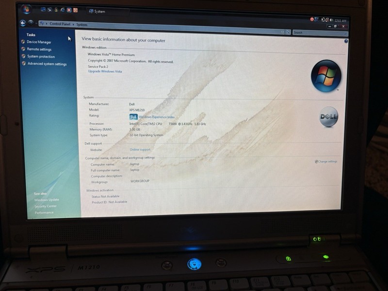 Dell XPS M1210 MXC062 12.1" Intel Core 2Duo Windows Vista gallery