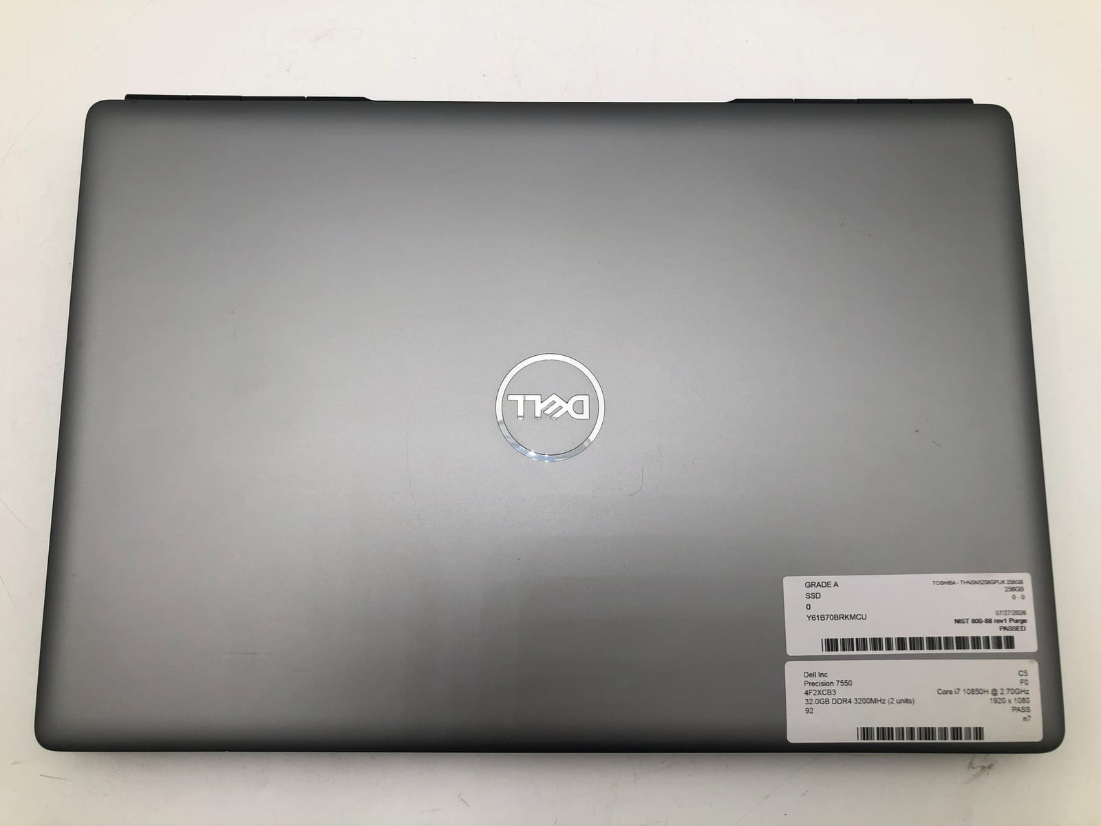 Dell | Precision 7550 | i7-10850H | 32GB | 256GB NVMe | Win 11 Pro | 92% Battery gallery