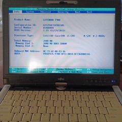 Fujitsu Lifebook T900 Intel Core i5 CPU M 520 2.40GHz 4GB Sometimes Boots BIOS