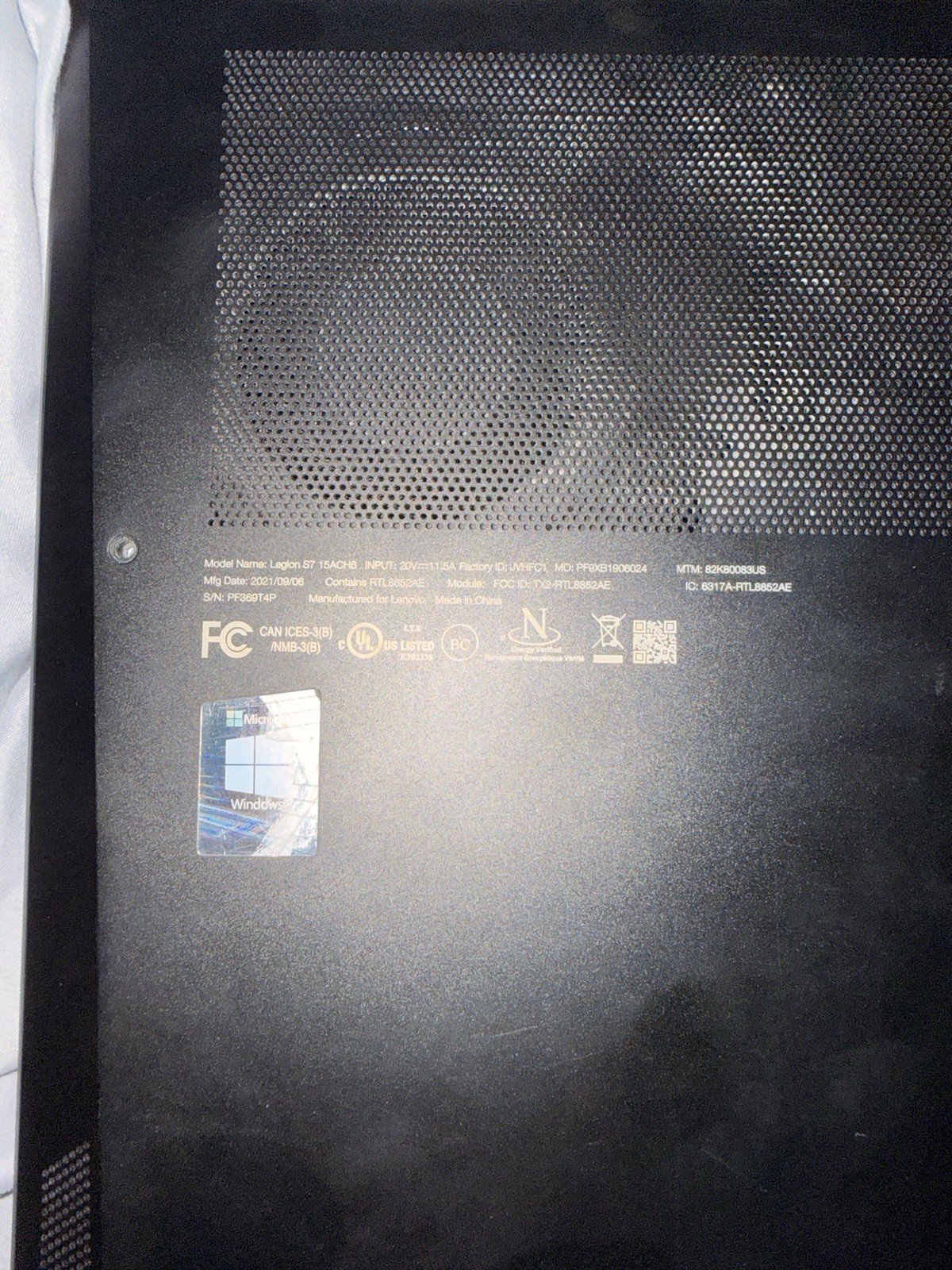 Lenovo Legion S7 15ACH6 gallery