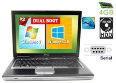 Dell Laptop DUAL BOOT Windows 7/10 Pro 1TB 4gb RS232 DB9 DE9 Serial Com Port